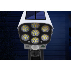 Foco Solar Tipo Cámara - 30W con Sensor, Luz Fija y Mando a Distancia