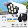 Foco Solar Tipo Cámara - 30W con Sensor, Luz Fija y Mando a Distancia