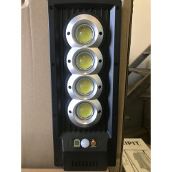 Farola Solar 4 Focos 40W | Luz Fija y Sensor de Movimiento