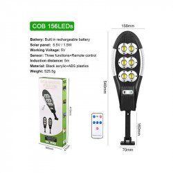 Farola Solar 6 Focos 60W | Luz Fija y Sensor de Movimiento