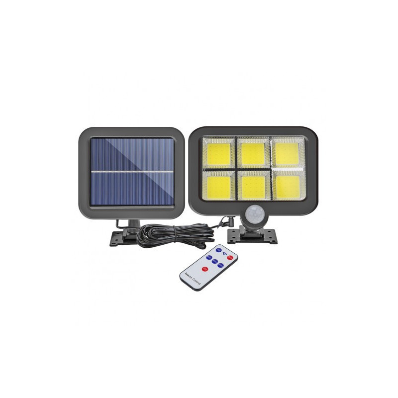 Pack 2 Farolas Solares 20W | Luz Fija y Sensor de Movimiento
