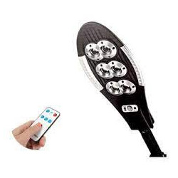 Farola Solar Oval de 6 Focos - Sensor, 3 Modos y Alta Potencia