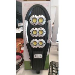 Farola Solar Oval de 6 Focos - Sensor, 3 Modos y Alta Potencia