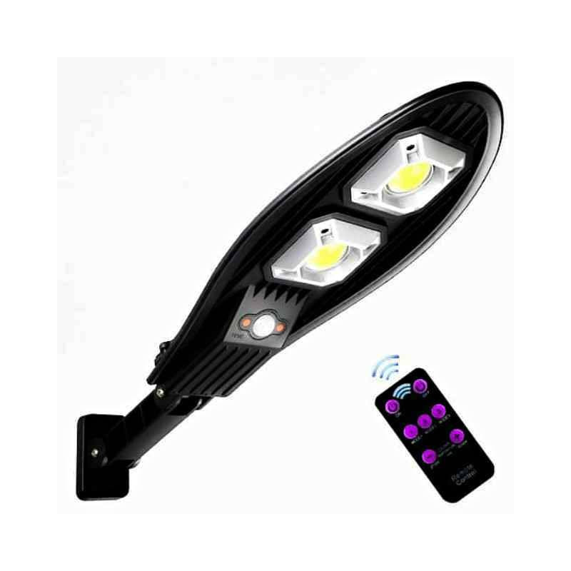 Farola Solar Oval de 2 Focos - 20W, Sensor y 3 Modos de Iluminación