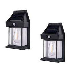 Pack de 2 Lámparas Solares - Iluminación Eficiente y Elegante para Ext