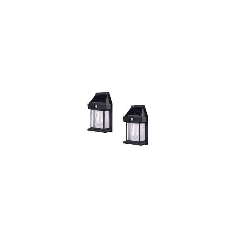 Pack de 2 Lámparas Solares - Iluminación Eficiente y Elegante para Ext