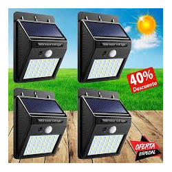 Pack de 4 Focos LED 15W | Sensor de Movimiento y Luz Potente