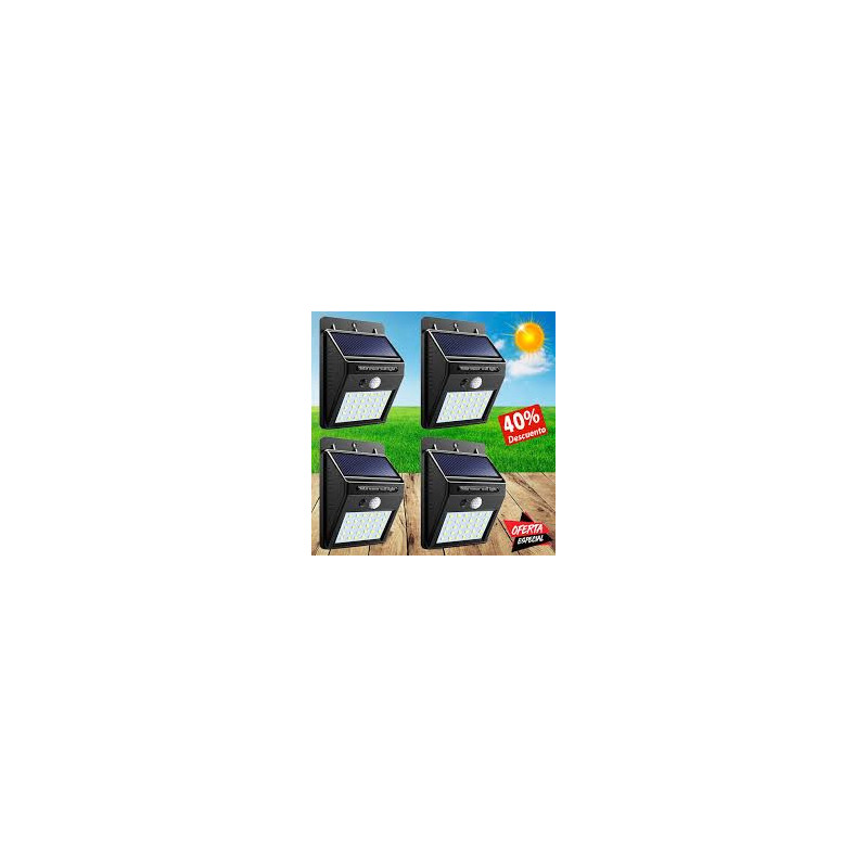 Pack de 4 Focos LED 15W | Sensor de Movimiento y Luz Potente