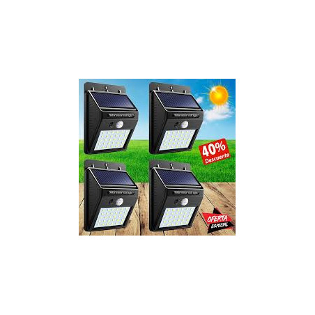 Pack de 4 Focos LED 15W | Sensor de Movimiento y Luz Potente