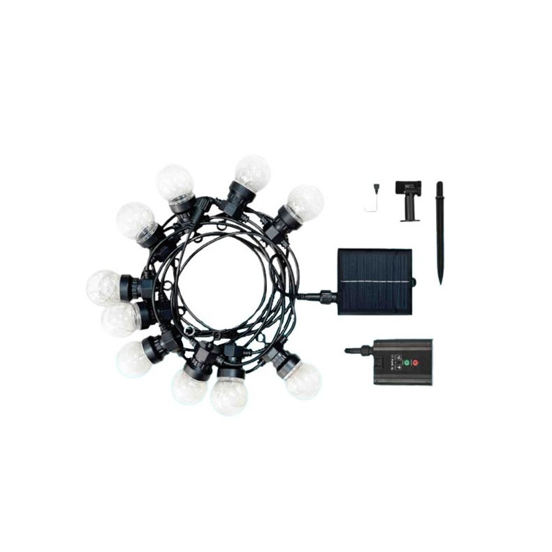 Guirnalda Solar 10 Bombillas LED | Ideal para Bodas, Jardín y Fiestas