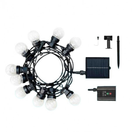 Guirnalda Solar 10 Bombillas LED | Ideal para Bodas, Jardín y Fiestas