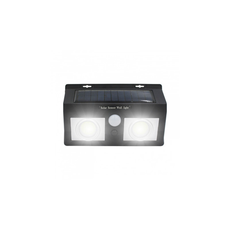 Pack de 4 focos solares de 20W con 100 LEDs ultra luminosos por foco.